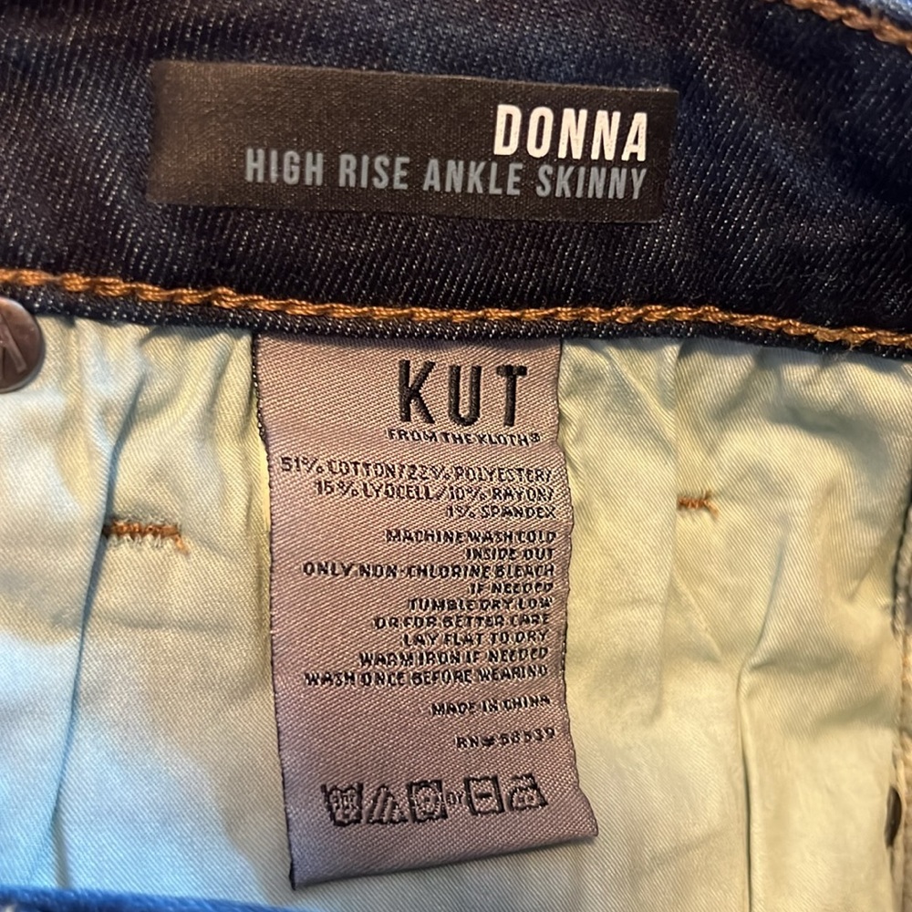 - Kut from the Kloth Donna High Rise ankle Skinny Size 4 - Picture 13 of 16